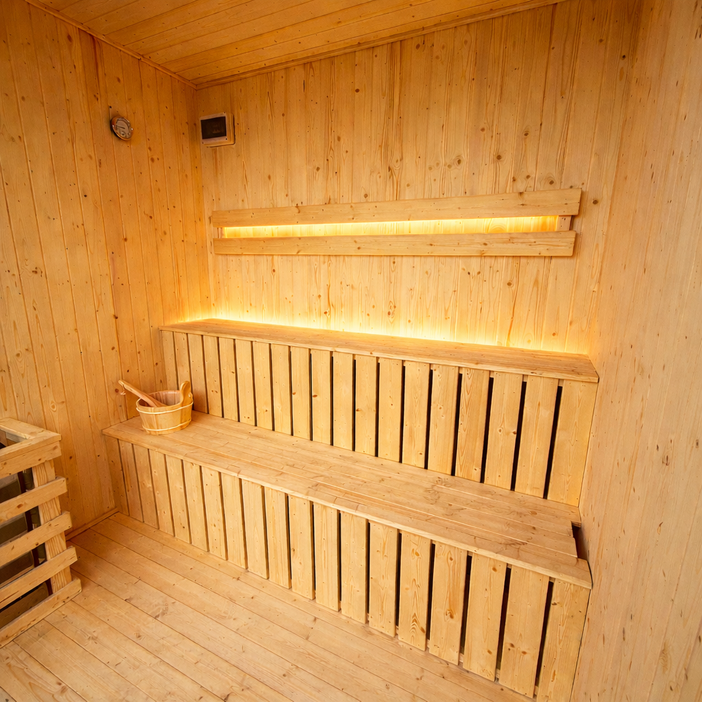 SaunaCube Outdoor Garden Sauna Cabin – Steel & Composite Cube Design with 6kW Electric Heater