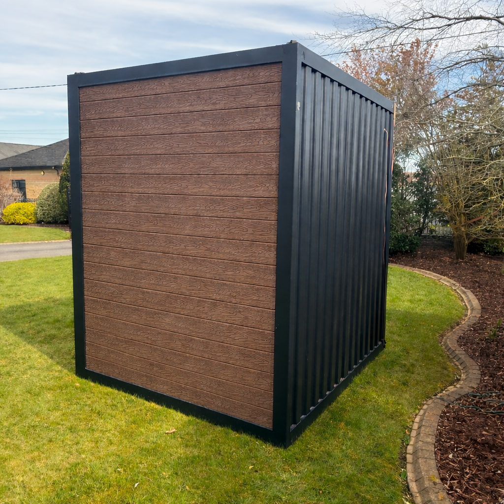 SaunaCube Outdoor Garden Sauna Cabin – Steel & Composite Cube Design with 6kW Electric Heater