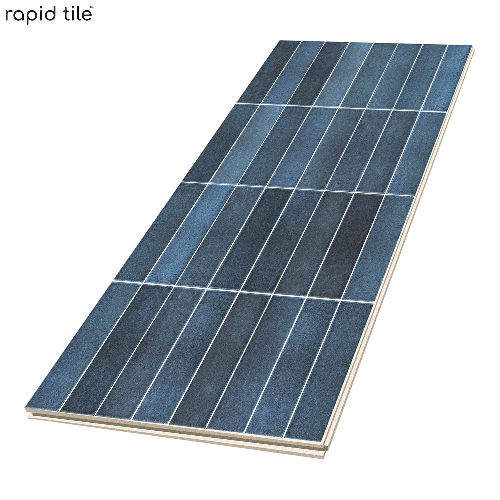 Rapid Tile™ Tile Effect Bathroom Wall Panel – Royal Blue Waterproof Shower Panel
