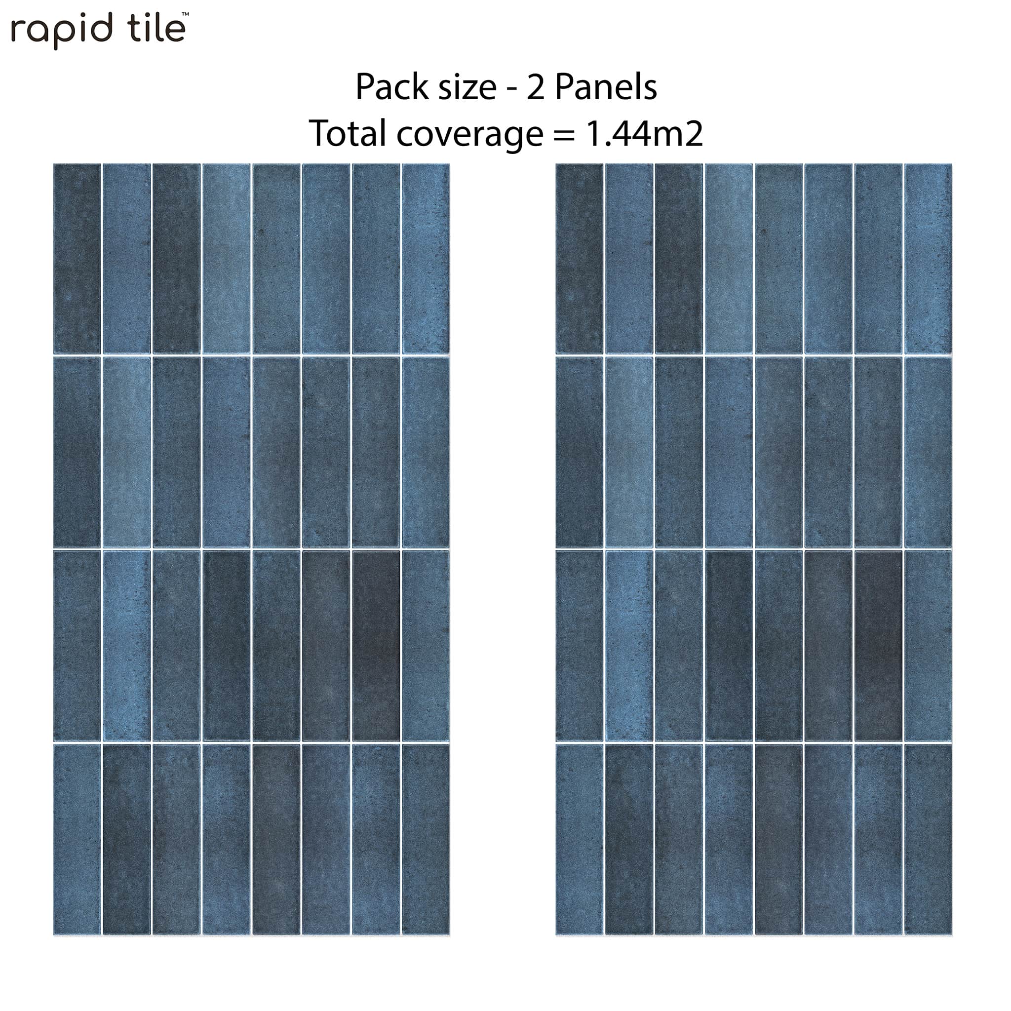 Rapid Tile™ Tile Effect Bathroom Wall Panel – Royal Blue Waterproof Shower Panel