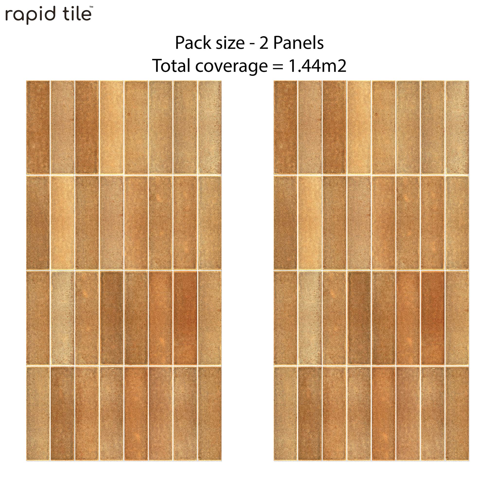 Rapid Tile™ Tile Effect Bathroom Wall Panel – Terracotta Waterproof Shower Panel
